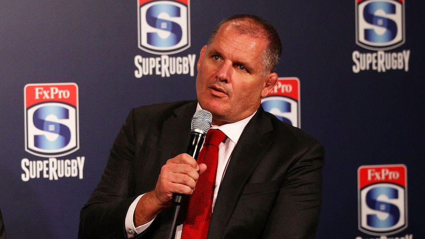 Queensland coach Ewen McKenzie speaks during the 2012 Super rugby launch in Sydney.