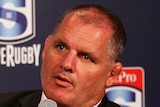 Queensland coach Ewen McKenzie speaks during the 2012 Super rugby launch in Sydney.
