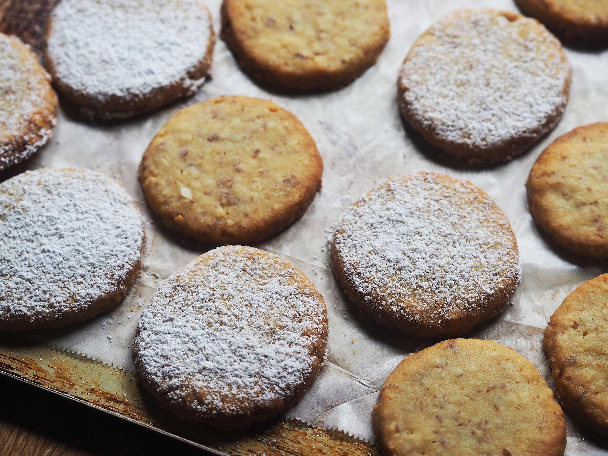 Classic Christmas shortbread gets a twist with the addition of lemon zest and blitzed almonds, a homemade gift.
