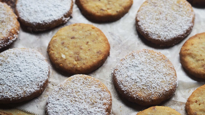 Classic Christmas shortbread gets a twist with the addition of lemon zest and blitzed almonds, a homemade gift.