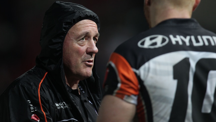 Ducking for cover: Tigers coach Tim Sheens could be on the way out.
