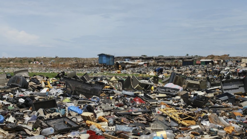 A field full of e-waste.