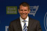 NSW Premier Mike Baird claims victory after the state election.