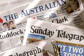 A range of News Limited Australian mastheads (William West: AFP)