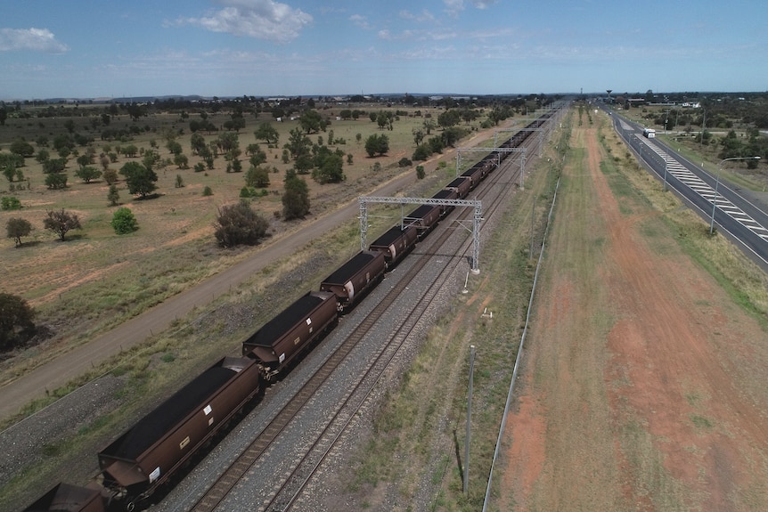 Coal train in the highlands of Queensland