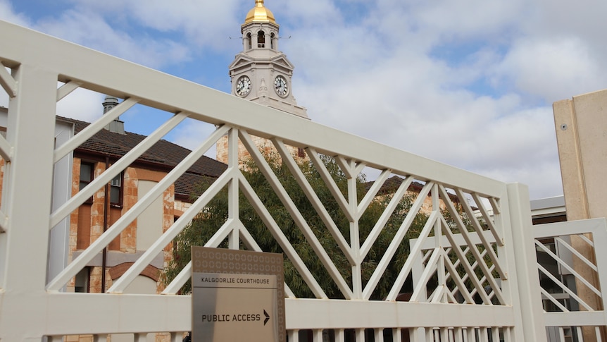 The clocktower above the Kalgoorlie Courthouse.