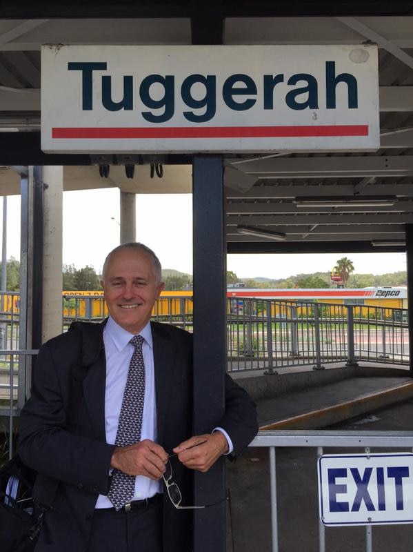 Malcolm Turnbull at Tuggerah train station