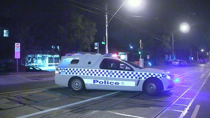 Police at scene of accident in Kew