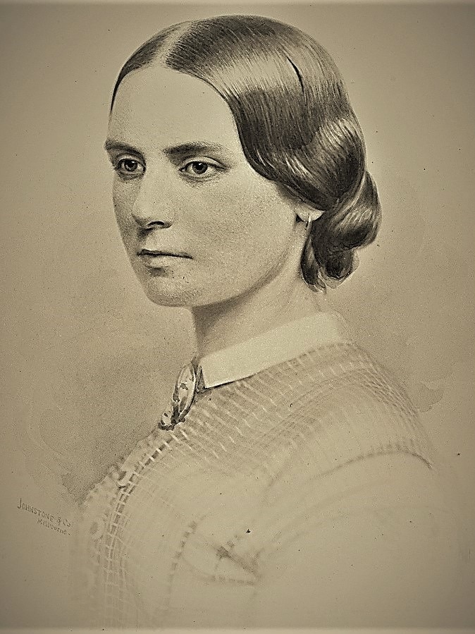 Historic portrait of a young woman.