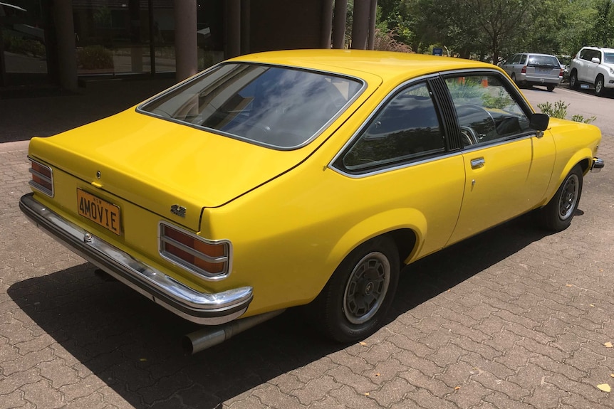 One of Michael Chamberlain's canary yellow Toranas  which was used in the film "Evil Angels".