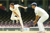 Dream debut: Trent Copeland ended his first day of Sheffield Shield cricket with 7 for 92.