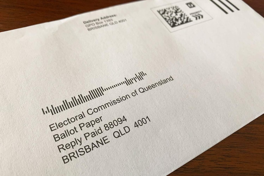 ECQ return envelope for postal vote ballot papers.