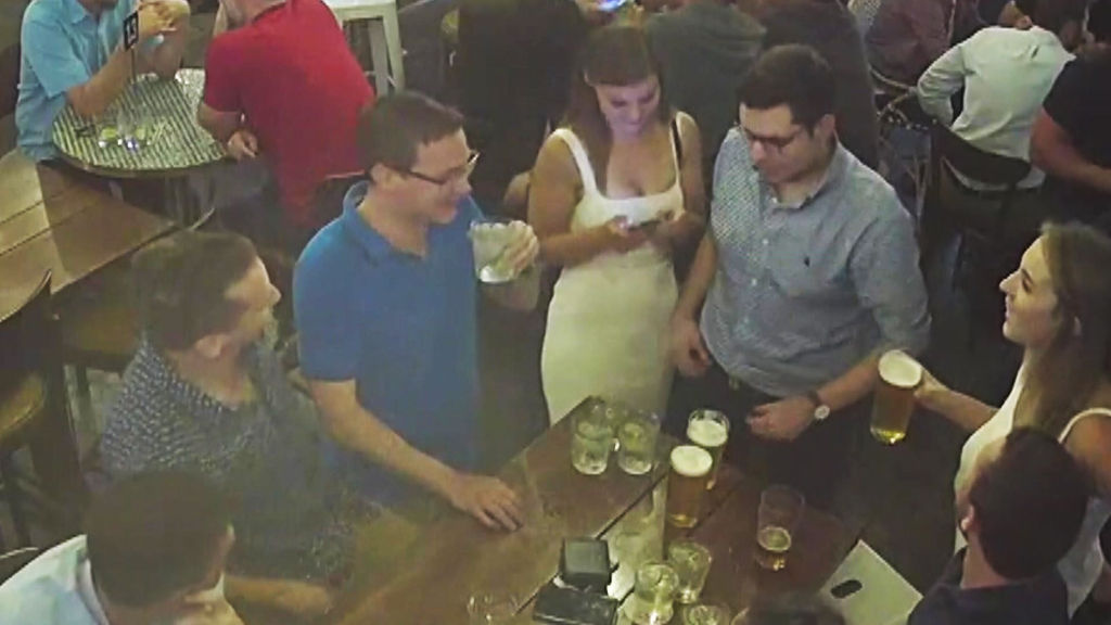 Bruce Lehrmann and Brittany Higgins at The Dock