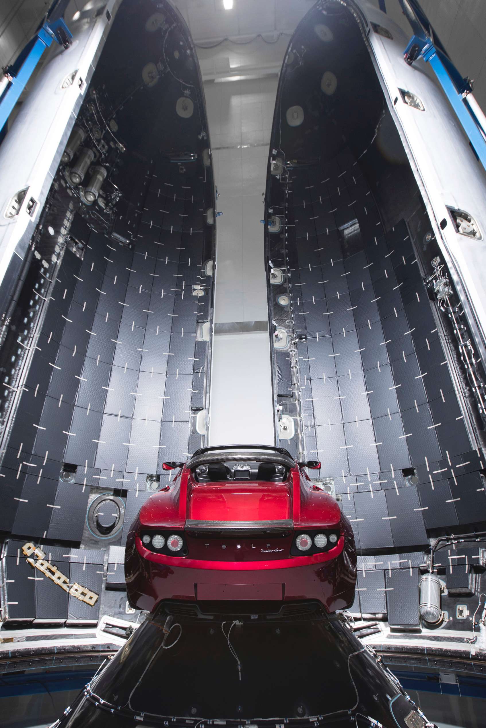 Here are photos of SpaceX's rocket carrying Elon Musk's car to space