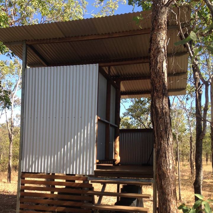 Corrugated iron long drop dunny