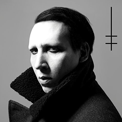 The front cover of Marilyn Manson's 10th album Heaven Upside Down featuring a portrait of the shock rocker