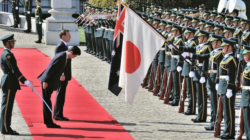 Tony Abbott and Shinzo Abe