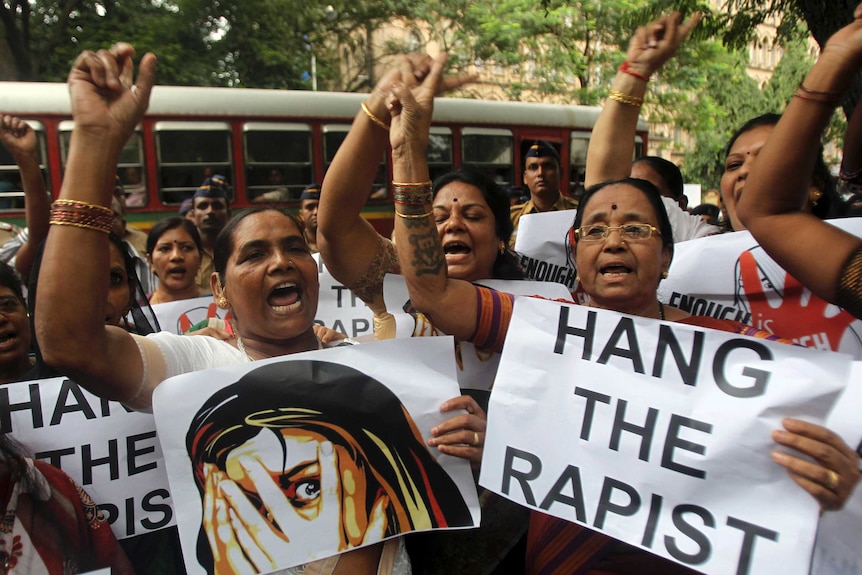 Indian protesters call for the death penalty for rapists