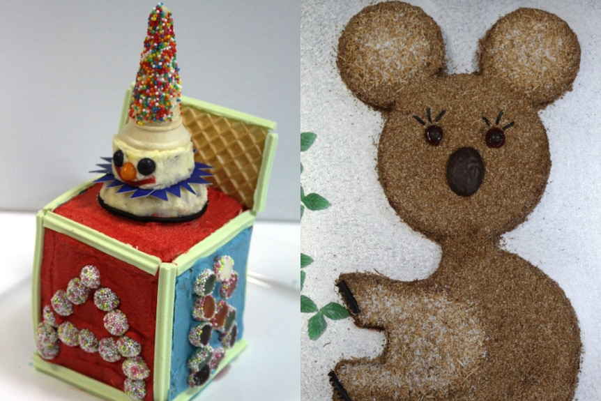 Jack-in-box and koala cakes