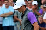 McIlroy celebrates an eagle in final round of PGA Championship