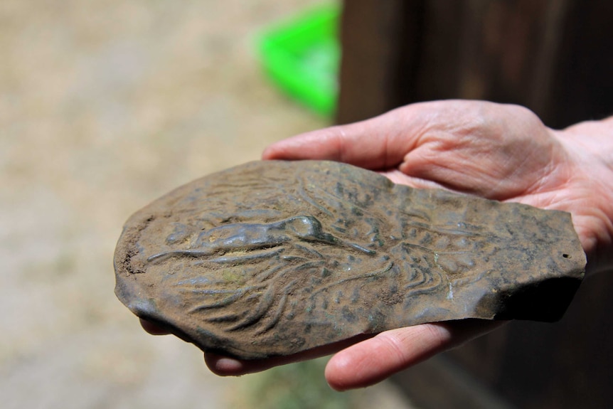 A gunpowder bag found at Triabunna