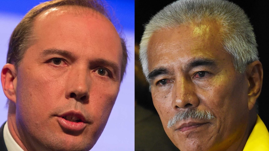 Peter Dutton and Anote Tong