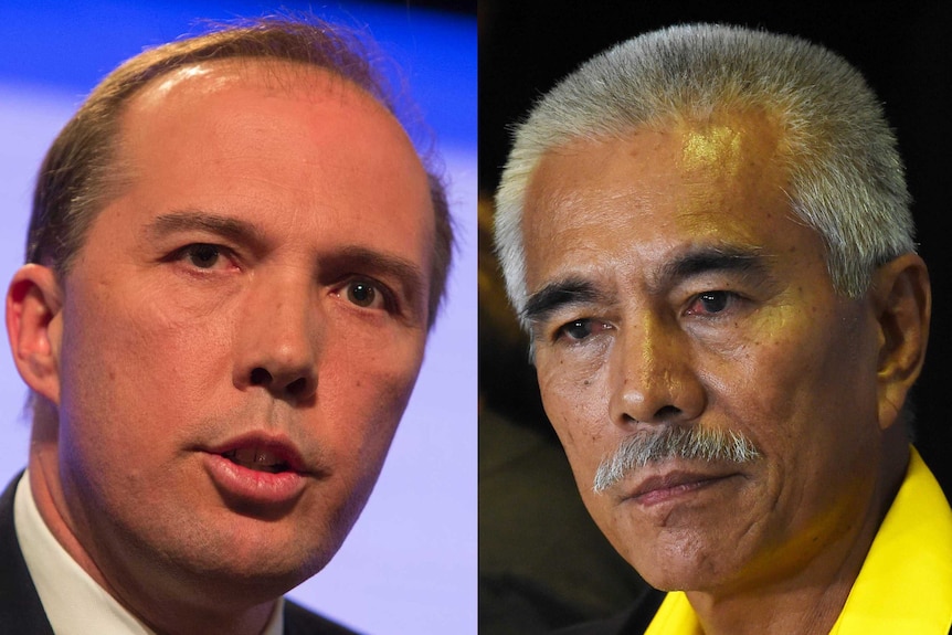 Peter Dutton and Anote Tong