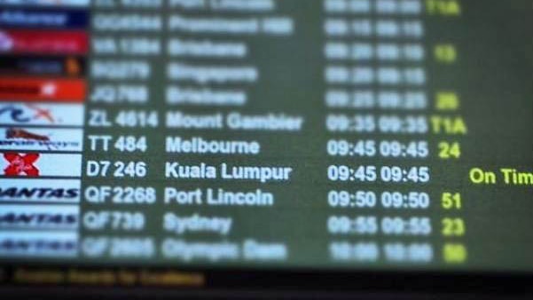 AirAsiaX on Adelaide Airport flight board