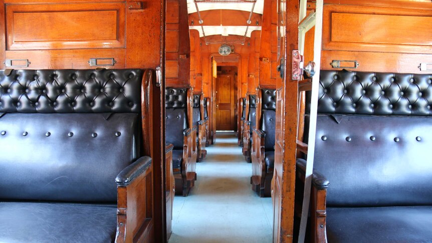 Inside a heritage steam carriage