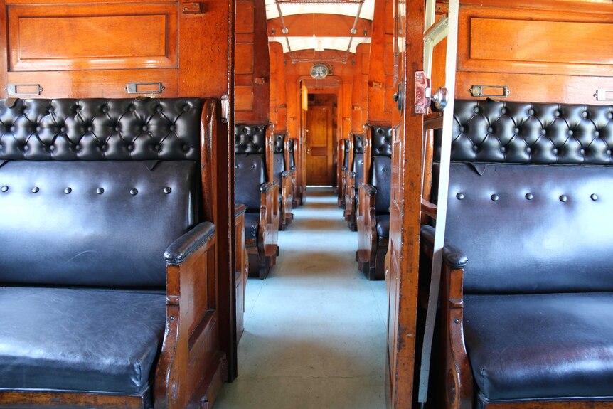 Inside a heritage steam carriage
