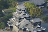 Damage to Kumamoto Castle.