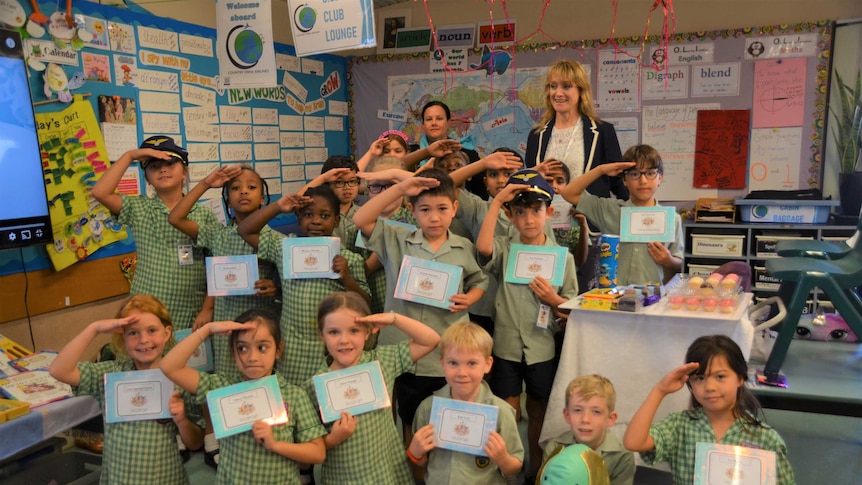 The year two class at St Cecilia's in Port Hedland