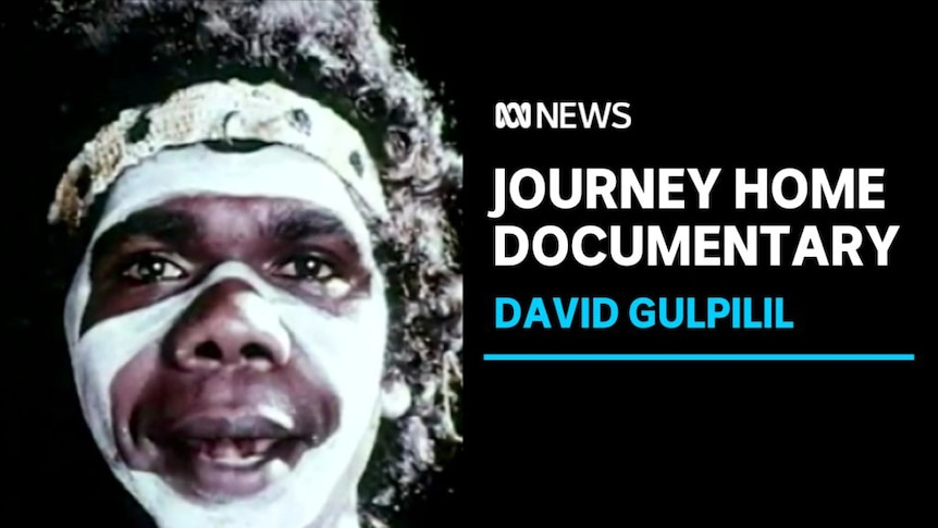 Journey Home Documentary, David Gulpilil: Face of young Indigenous man with facial paint and traditional adornments.
