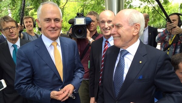 Malcolm Turnbull and John Howard