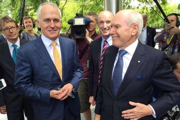 Malcolm Turnbull and John Howard
