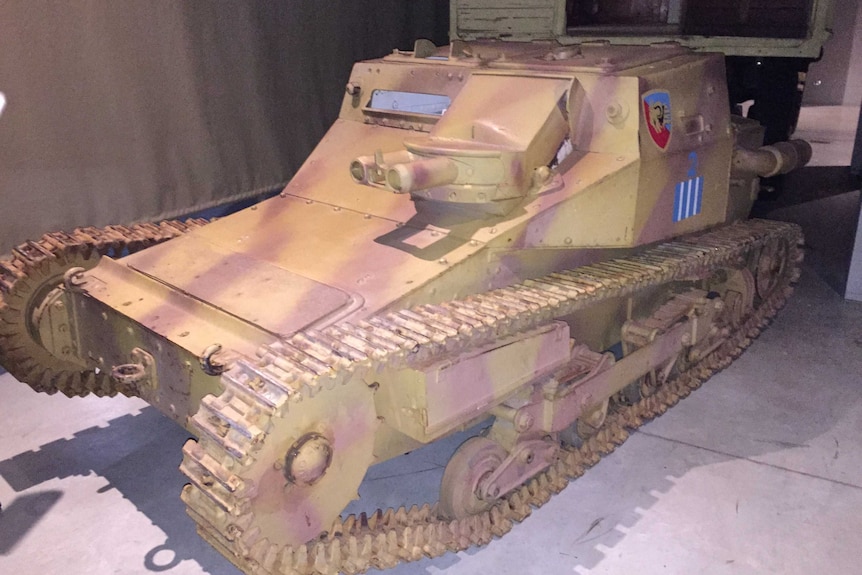 Rare Italian tankette on display at Australian War Memorial