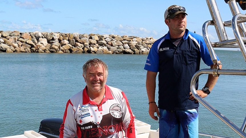 Charter boat operator Mark Snadden with Damien Wright.