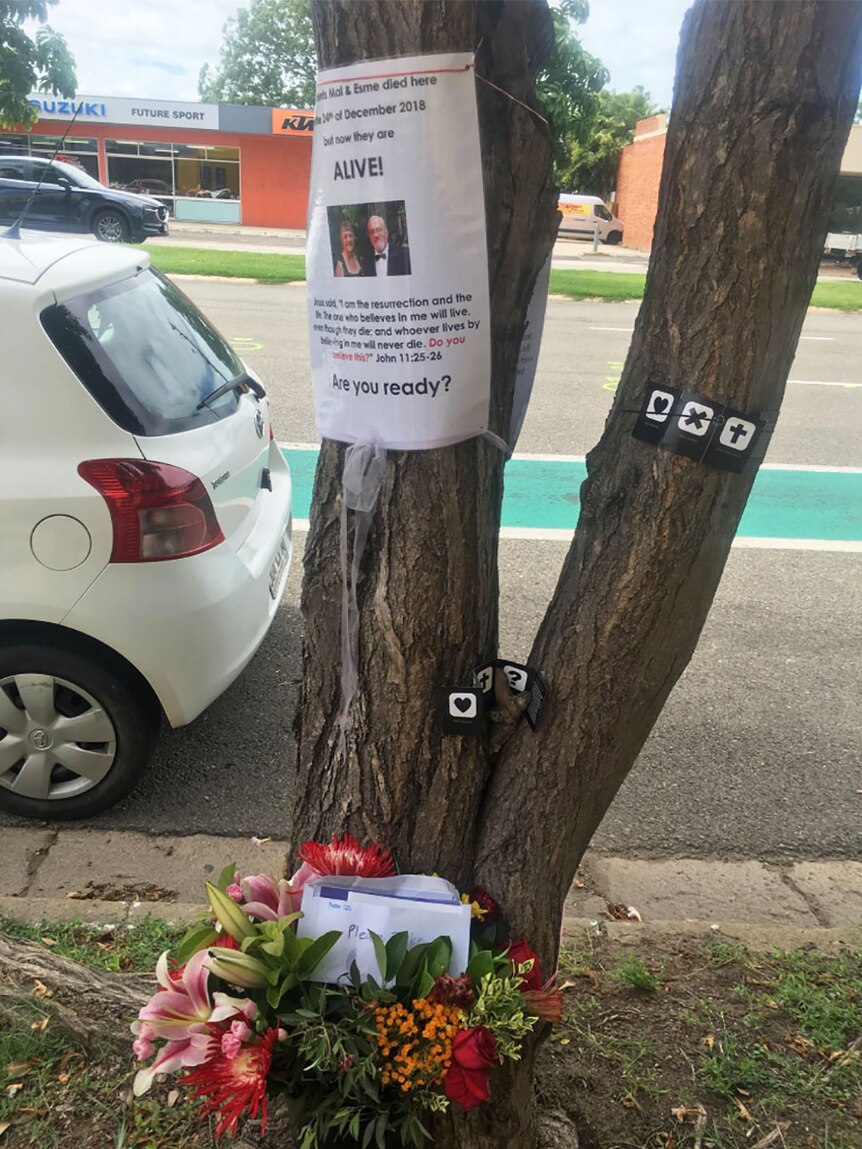 Floral tribute for Cairns couple killed by a car