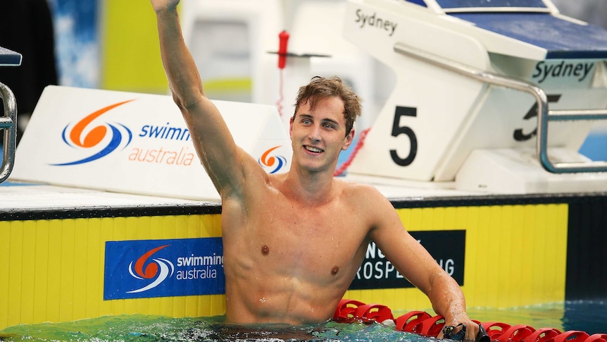 McEvoy celebrates gold in 100m freestyle at swimming championships