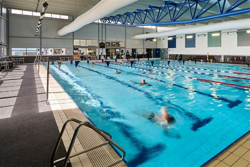 An indoor pool facility.