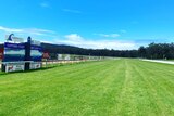 a empty horse racing track