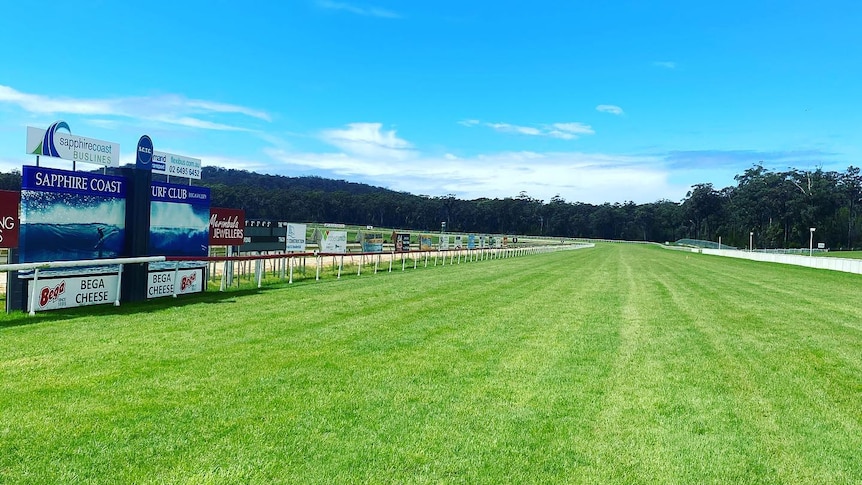 a empty horse racing track