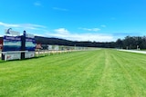 a empty horse racing track