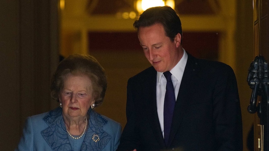 Margaret Thatcher and David Cameron