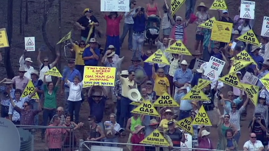 Pilliga CSG protest TV still