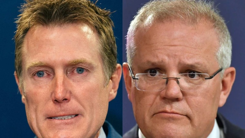 A composite image of Christian Porter and Scott Morrison.