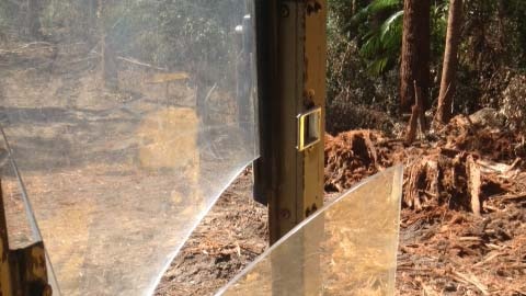 Logging machinery damaged at site of logging protest