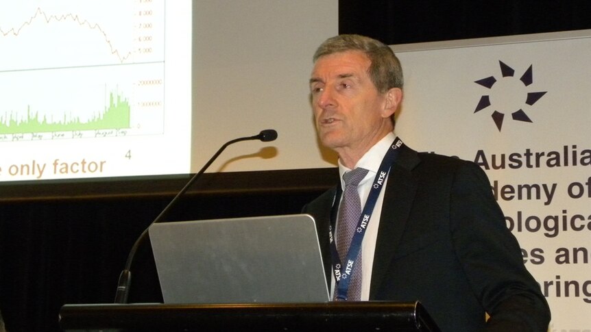 The Grattan Institute's Tony Wood on the podium addressing the Unconventional Gas Conference in Sydney in September 2015