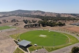 An image of a football oval in the Adelaide Hills.