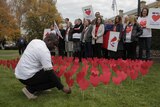 Child protection officers protest in Hobart